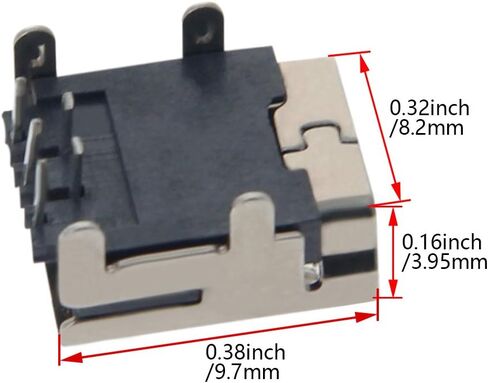 موصل USB صغير ثنائي الفينيل متعدد الكلور 5Pin أنثى جاك 4 قدم زاوية 90 درجة 15 قطعة، WuJuntool in Kuwait