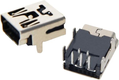 موصل USB صغير ثنائي الفينيل متعدد الكلور 5Pin أنثى جاك 4 قدم زاوية 90 درجة 15 قطعة، WuJuntool in Kuwait