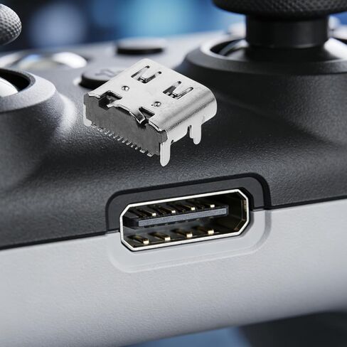 Holibanna 200 قطعة من النوع C 16 دبوس أنثى - موصل USB 3.1 للطاقة والبيانات - منفذ USB-C قابل للحام للمشروعات اليدوية وإصلاح الإلكترونيات - مقبس شحن سريع in Kuwait