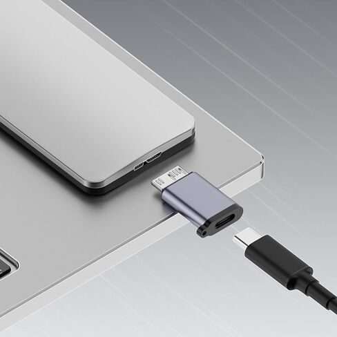 ZEZEFUFU محول القرص الصلب المحمول Micro B USB 3.0 ذكر إلى Type-C أنثى لأجهزة الكمبيوتر المحمول in Kuwait