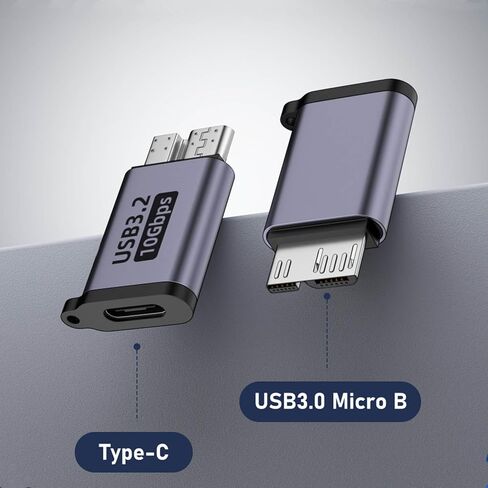 ZEZEFUFU محول القرص الصلب المحمول Micro B USB 3.0 ذكر إلى Type-C أنثى لأجهزة الكمبيوتر المحمول in Kuwait