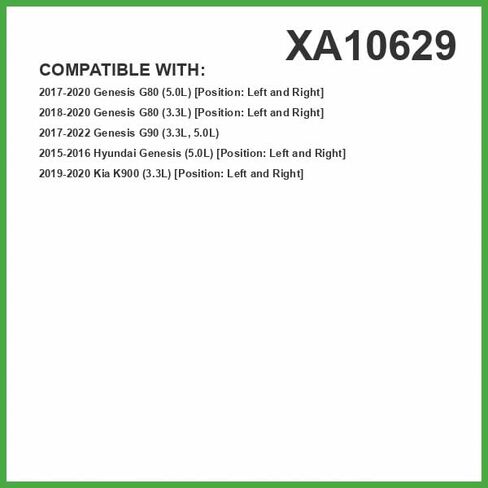 ECOGARD XA10629 Premium Engine Air Filter Fits 2018-2020 Genesis G80, 2017-2022 G90, 2015-2016 Hyundai Genesis, 2019-2020 Kia K900, Left and Right in Saudi Arabia