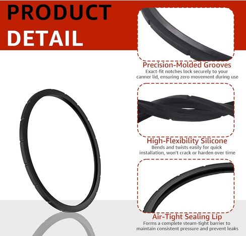 09985 Pressure Canner Sealing Ring Replacement for Presto Pressure Canner - Fits Presto Pressure Cooker models 0175510, 0175107, 0178107, 0174510 (Pack of 1) in Kuwait