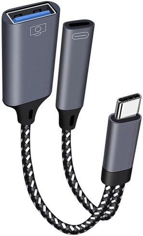 جديلة نايلون USB C إلى النوع/محول نقل ملفات الطاقة في وقت واحد لملحقات الإلكترونيات Y محول شحن نقل البيانات in Kuwait