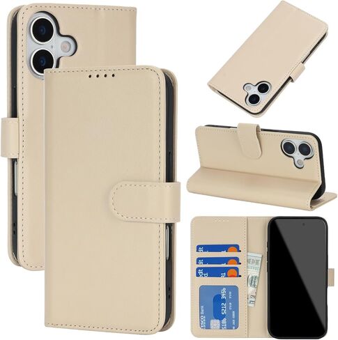 Compatible with iPhone 17 Pro Max Case Wallet with Card Holder,for iPhone 17 Pro Max Wallet Case for Women Men,PU Leather Shockproof Magnetic Buckle Stand Flip Phone Case-Brown in Kuwait