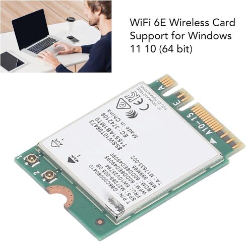 بطاقة WiFi 6E لاسلكية، وحدة M.2 2230 بسرعة 5400 ميجا بت في الثانية مع تقنية Bluetooth 5.3 وأمان WPA3 لأجهزة الكمبيوتر المحمول المكتبية 11 10 in Kuwait