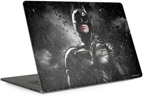 غلاف كمبيوتر محمول من Skinit متوافق مع جهاز MacBook Pro مقاس 15 بوصة مع شريط لمس (2016-19) - تصميم Warner Bros The Dark Knight Rises Raining المرخص رسميًا in Kuwait