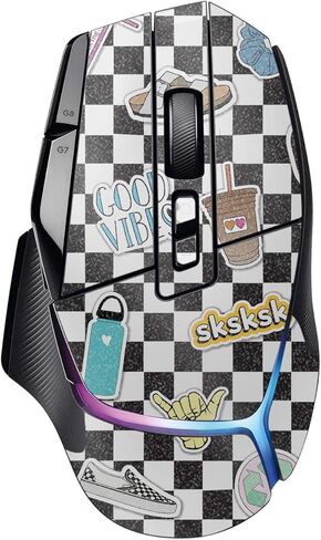 MightySkins Glossy Glitter Skin Compatible with Logitech G502 X Plus - VSCO7 | Protective, Durable High-Gloss Glitter Finish | Easy to Apply, Remove, and Change Styles | Made in The USA in Kuwait
