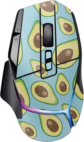 MightySkins Glossy Glitter Skin Compatible with Logitech G502 X Plus - Blue Avocados | Protective, Durable High-Gloss Glitter Finish | Easy to Apply, Remove, and Change Styles | Made in The USA in Kuwait