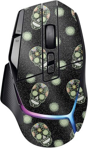 غلاف MightySkins اللامع المتوافق مع Logitech G502 X Plus - جماجم ليلية | لمسة نهائية لامعة واقية ومتينة شديدة اللمعان | سهل التطبيق والإزالة وتغيير الأنماط | صنع في الولايات المتحدة الأمريكية in Kuwait