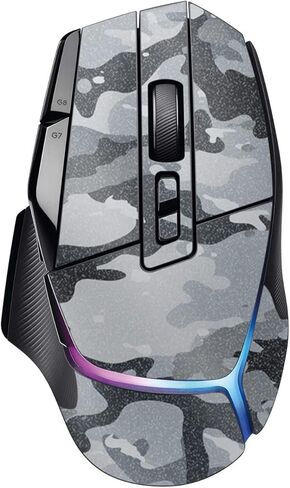 MightySkins Glossy Glitter Skin Compatible with Logitech G502 X Plus - Gray Camouflage | Protective, Durable High-Gloss Glitter Finish | Easy to Apply, Remove, and Change Styles | Made in The USA in Kuwait