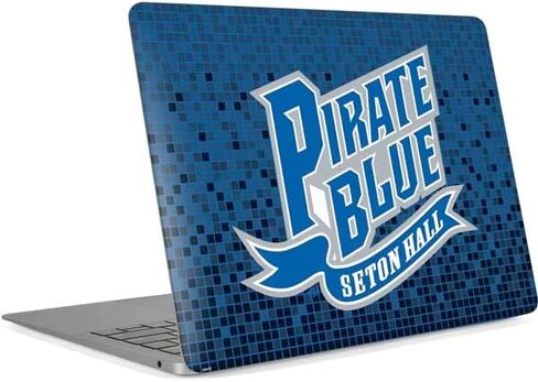 Skinit Decal Laptop Skin Compatible with MacBook Air 13in Retina (2018-2019) - Officially Licensed College Pirate Blue Seton Hall Design in Kuwait