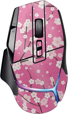 غلاف MightySkins اللامع المتوافق مع Logitech G502 X Plus - Sakura Pink | لمسة نهائية لامعة واقية ومتينة شديدة اللمعان | سهل التطبيق والإزالة وتغيير الأنماط | صنع في الولايات المتحدة الأمريكية in Kuwait