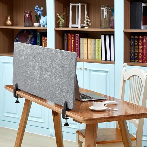 فواصل مقاومة للصوت مع مشبك مقاس 16 × 47 بوصة، لوحة خصوصية للمكتب، لوحة خصوصية للمكتب، لوحات خصوصية ممتصة للصوت لملحقات سطح المكتب المكتبي، تقلل التشتيت in Saudi Arabia