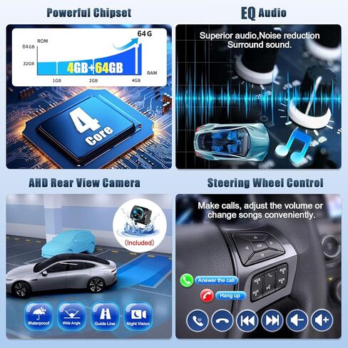 SIXTOP 4G+64G Android Car Stereo for Mazda CX-7 2008-2015 Wireless CarPlay Android Auto, 9 inch in-Cell 1280 * 720 Touchscreen, GPS,Bluetooth 5.0 Radio, FM/RDS, SWC, EQ AHD Rear Camera in Kuwait