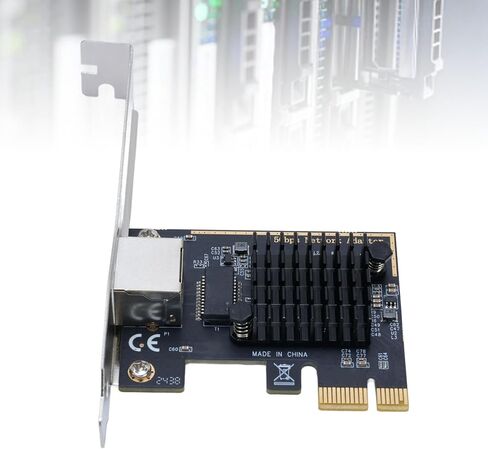 بطاقة شبكة PCIe بسرعة 5 جيجابت في الثانية، محول إيثرنت رقاقة RTL8126 مع دعامة منخفضة المستوى، لخادم الكمبيوتر المكتبي 7 8 10 11 NAS in Kuwait