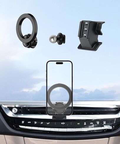 حامل هاتف السيارة لملحقات 2023 2024 2025 2026 Cadillac Lyriq، حامل هاتف يدور 360 درجة متوافق مع MagSafe، حامل الهاتف الخلوي لا يؤثر على فتحة الهواء in Kuwait