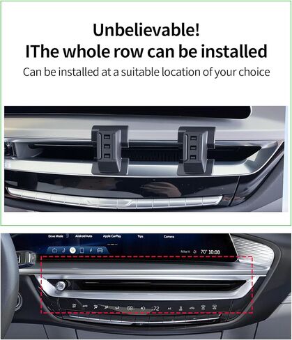 حامل هاتف السيارة لملحقات 2023 2024 2025 2026 Cadillac Lyriq، حامل هاتف يدور 360 درجة متوافق مع MagSafe، حامل الهاتف الخلوي لا يؤثر على فتحة الهواء in Kuwait