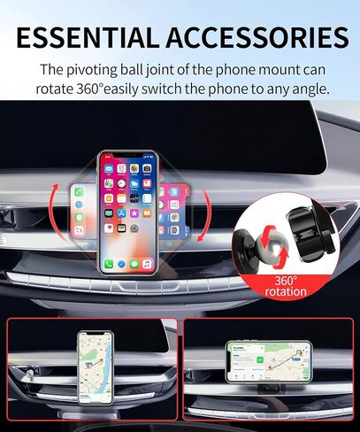 حامل هاتف السيارة لملحقات 2023 2024 2025 2026 Cadillac Lyriq، حامل هاتف يدور 360 درجة متوافق مع MagSafe، حامل الهاتف الخلوي لا يؤثر على فتحة الهواء in Kuwait