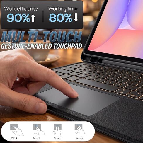 Split Magnetic Detachable Keyboard Case for Samsung Galaxy Tab S11 Ultra 14.6 inch SM-X930/X936B,Extra-Large Precision Trackpad,7-Color Backlit,Multi-Angle Stand, Portrait/Landscape Mode, S Pen Holder in Kuwait