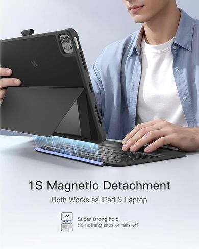 Split Magnetic Detachable Keyboard Case for Samsung Galaxy Tab S11 Ultra 14.6 inch SM-X930/X936B,Extra-Large Precision Trackpad,7-Color Backlit,Multi-Angle Stand, Portrait/Landscape Mode, S Pen Holder in Kuwait