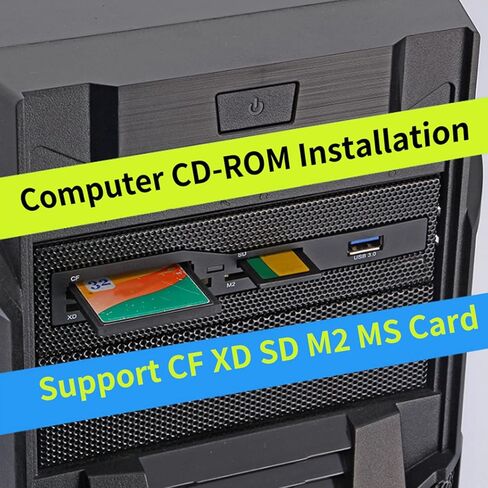 اللوحة الأمامية للكمبيوتر قارئ بطاقات داخلي USB 3.0 منفذ M2 SD MS XD CF TF فتحات بطاقة مطلية بالنحاس لتحقيق الاستقرار in Kuwait