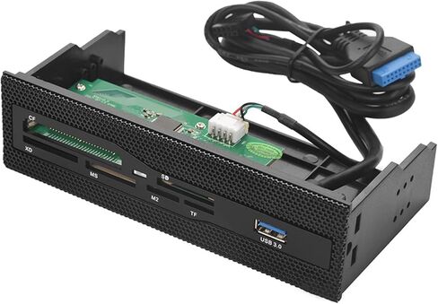 اللوحة الأمامية للكمبيوتر قارئ بطاقات داخلي USB 3.0 منفذ M2 SD MS XD CF TF فتحات بطاقة مطلية بالنحاس لتحقيق الاستقرار in Kuwait