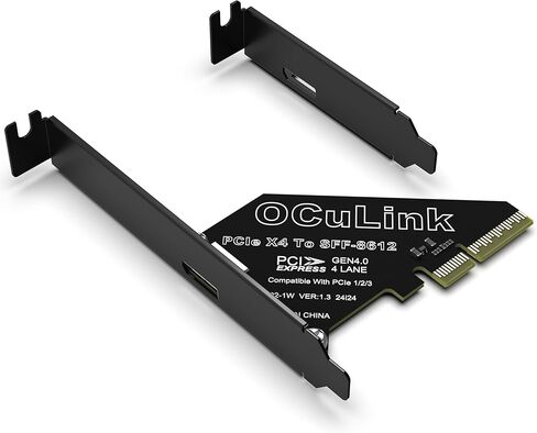 بطاقة Oculink PCIe PCIe 4.0 x4 64Gbps OcuLink محول SFF-8612 SFF-8611 eGPU Riser Card التوصيل والتشغيل للكمبيوتر الصغير U.2 SSD Windows macOS Linux in Kuwait