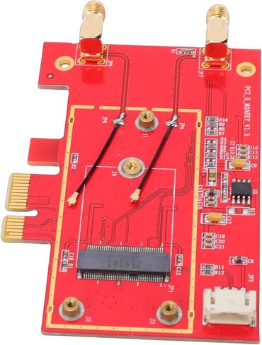 Yunseity WiFi 7 PCIe WiFi Card, 4200Mbps Bluetooth 5.2 Desktop PC Wireless Network Adapter with 10DB Antenna, Support for 10 11 in Kuwait