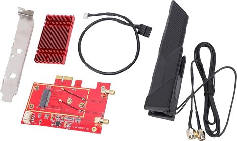 Yunseity WiFi 7 PCIe WiFi Card, 4200Mbps Bluetooth 5.2 Desktop PC Wireless Network Adapter with 10DB Antenna, Support for 10 11 in Kuwait
