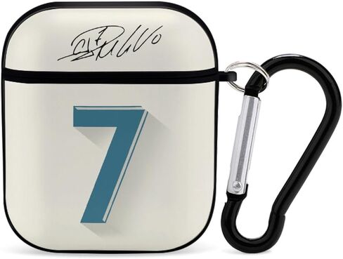 No.7 Jersey Bluetooth Headphone Protective Case,Compatible with Apple AirPods 2nd and 1st Generation (White, ReaI Madrid) in Saudi Arabia