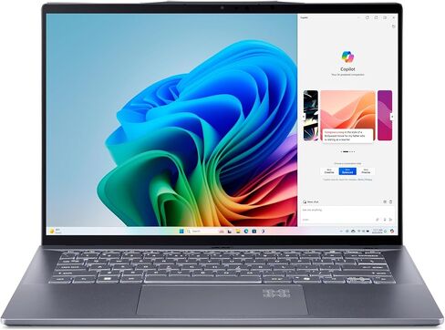 كمبيوتر محمول Acer Swift 14 AI Copilot+ PC مقاس 14.5 بوصة 2.5K يعمل باللمس سنابدراجون X Elite X1E-78-100 16 جيجابايت LPDDR5X 1 تيرابايت SSD Windows 11 Home in Kuwait