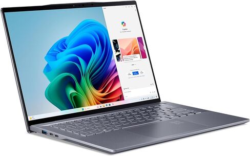 كمبيوتر محمول Acer Swift 14 AI Copilot+ PC مقاس 14.5 بوصة 2.5K يعمل باللمس سنابدراجون X Elite X1E-78-100 16 جيجابايت LPDDR5X 1 تيرابايت SSD Windows 11 Home in Kuwait