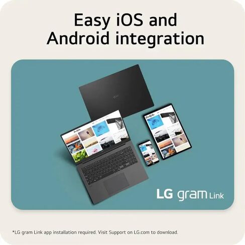 LG Gram 17 Touchscreen Business Laptop, AI Copilot+ PC, 17" 2.5K WQXGA Display, Intel Ultra 7 Series 2 258V, 32 GB RAM, 4 TB SSD, Intel Arc Graphics, Backlit, Wi-Fi 7, Windows 11 Pro, w/Accessories in Kuwait