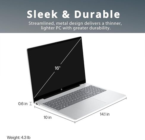 HP OmniBook 7 16" OLED Touchscreen Laptop, 2K 120Hz, Intel Evo Ultra 7 255H, RTX 4050, 32GB RAM| 1TB SSD -Copilot AI PC, Backlit Keyboard, Windows11 Office 365, Business College in Kuwait