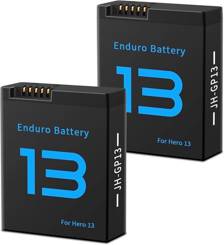بطارية Hero 13 2-Pack 2100mah متوافقة مع 13 بطاريات Hero Black ملحقات إندورو ترقية سعة البطارية 3.89 فولت 8.17 وات في الساعة in Kuwait