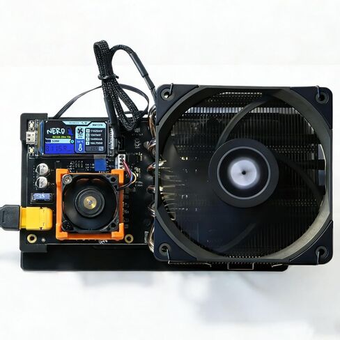 Nerdqx 6.3TH/s 777MHz 4X BM1370 ASIC 20W/TH BTC Lottery Crypto Miner with Bitcoins Mining Machine Home Use in Kuwait