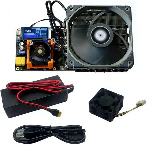 Nerdqx 6.3TH/s 777MHz 4X BM1370 ASIC 20W/TH BTC Lottery Crypto Miner with Bitcoins Mining Machine Home Use in Kuwait