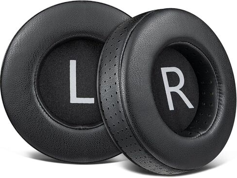 وسادات أذن SOULWIT لـ Audio Technica ATH-AD2000X/AD2000/A2000X/AD1000X/AD1000/A1000X/AD900X/AD900/A900X/A900/AD700X/AD700/A700X/A700/AD500X/AD500/A500X/A500، وسادة أذن من جلد البروتين الناعم - أسود in Kuwait