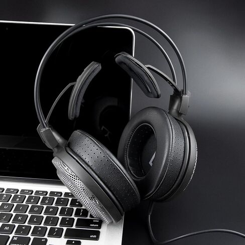 وسادات أذن SOULWIT لـ Audio Technica ATH-AD2000X/AD2000/A2000X/AD1000X/AD1000/A1000X/AD900X/AD900/A900X/A900/AD700X/AD700/A700X/A700/AD500X/AD500/A500X/A500، وسادة أذن من جلد البروتين الناعم - أسود in Kuwait