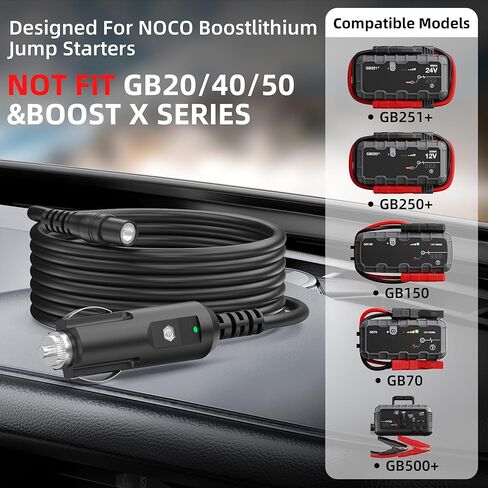 محول شاحن سيارة لـ NOCO Jump Starter، محول سيارة 56 وات 14 فولت متوافق مع NOCO GB70 GB150 GB250+ GB251+ GB500 GB500+ Genius Boost Ultra Safe Lithium XGC4 XGC Jump Starter in Kuwait