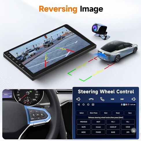 [4G+64G] Car Radio for Ford Explorer 2005-2010 with Bluetooth GPS Wireless Carplay Android Auto, Hodozzy 10.1" Touch Screen Radio with WiFi FM/RDS Radio, DSP/USB/SWC, Camera in Kuwait