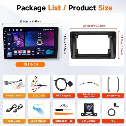 [4G+64G] Car Radio for Ford Explorer 2005-2010 with Bluetooth GPS Wireless Carplay Android Auto, Hodozzy 10.1" Touch Screen Radio with WiFi FM/RDS Radio, DSP/USB/SWC, Camera in Kuwait