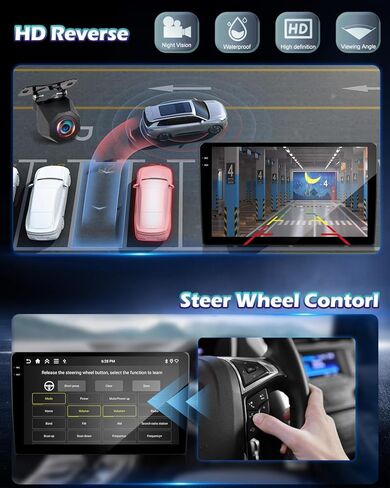 4GB+64GB Android Car Stereo for Ford F150 2004-2008, 10 Inch Touchscreen Radio with Wireless CarPlay & Android Auto, GPS Navigation, WiFi, Bluetooth 5.0 + Backup Camera in Kuwait