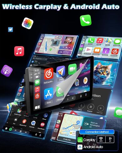 4GB+64GB Android Car Stereo for Ford F150 2004-2008, 10 Inch Touchscreen Radio with Wireless CarPlay & Android Auto, GPS Navigation, WiFi, Bluetooth 5.0 + Backup Camera in Kuwait