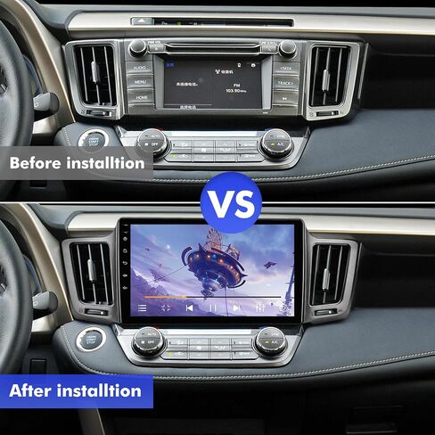 Android 13 Car Radio for 2+32G Toyota RAV4 2013-2018 10.1'' 1280 * 720 Touchscreen Car Stereo with Carplay Android Auto Backup Camera Mirror Link GPS Navigation WiFi 6 Bluetooth 5.4 FM SWC in Kuwait