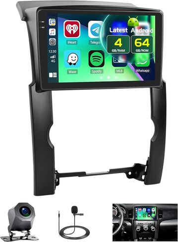 ستيريو سيارة 4+128G Android 15 لسيارة Kia Sorento 2009 2010 2011 2012 Wireless Carplay Android Auto، شاشة لمس Incell مقاس 10.1 بوصة مع نظام تحديد المواقع العالمي (GPS)، كاميرا احتياطية، بلوتوث، FM/RDS، EQ، WiFi، SWC in Kuwait