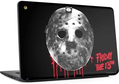 غلاف كمبيوتر محمول من Skinit متوافق مع Chromebook 14 G5 - تصميم قناع تنقيط مرخص رسميًا من Warner Bros Jason Voorhees in Kuwait