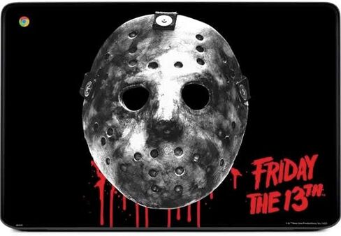 غلاف كمبيوتر محمول من Skinit متوافق مع Chromebook 14 G5 - تصميم قناع تنقيط مرخص رسميًا من Warner Bros Jason Voorhees in Kuwait