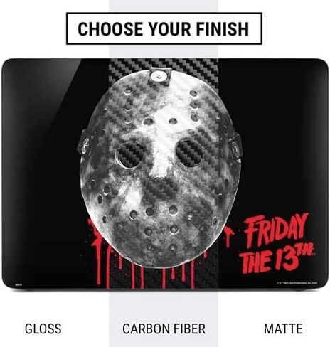 Skinit Decal Laptop Skin Compatible with MacBook Air 13in (2020) - Officially Licensed Warner Bros Jason Voorhees Dripping Mask Design in Kuwait